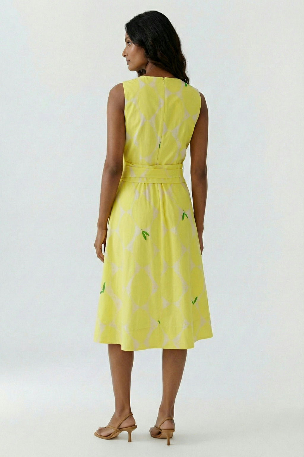 Oui - Yellow Stone Midi Dress