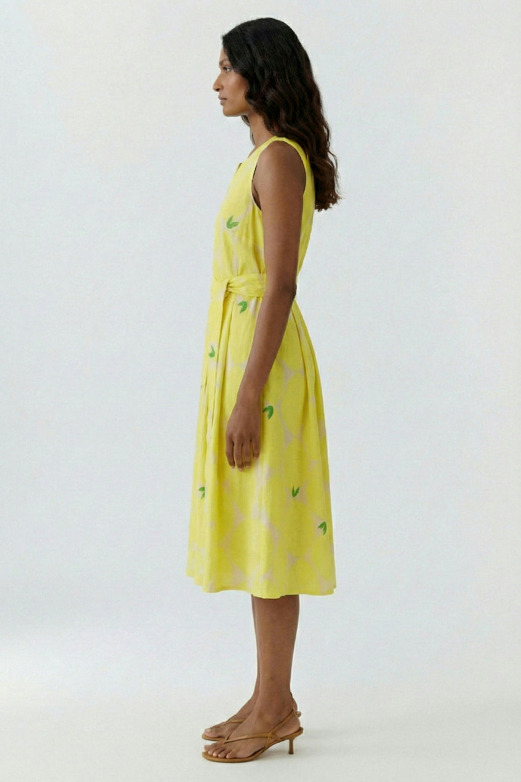 Oui - Yellow Stone Midi Dress