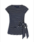 Red Button - Terry Stripe Top