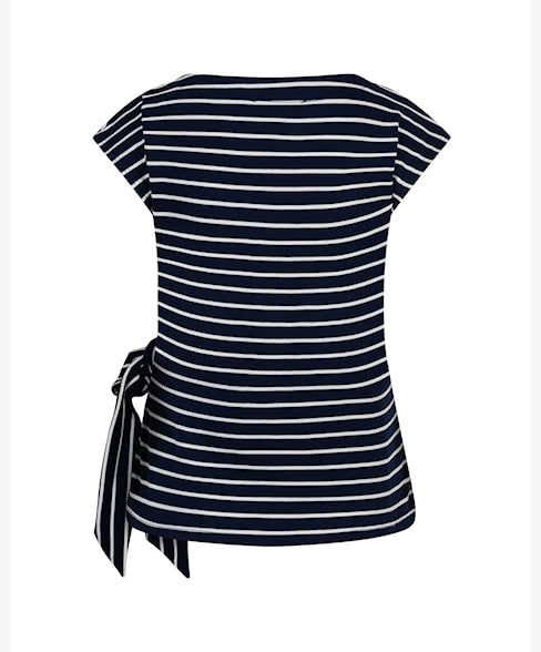 Red Button - Terry Stripe Top
