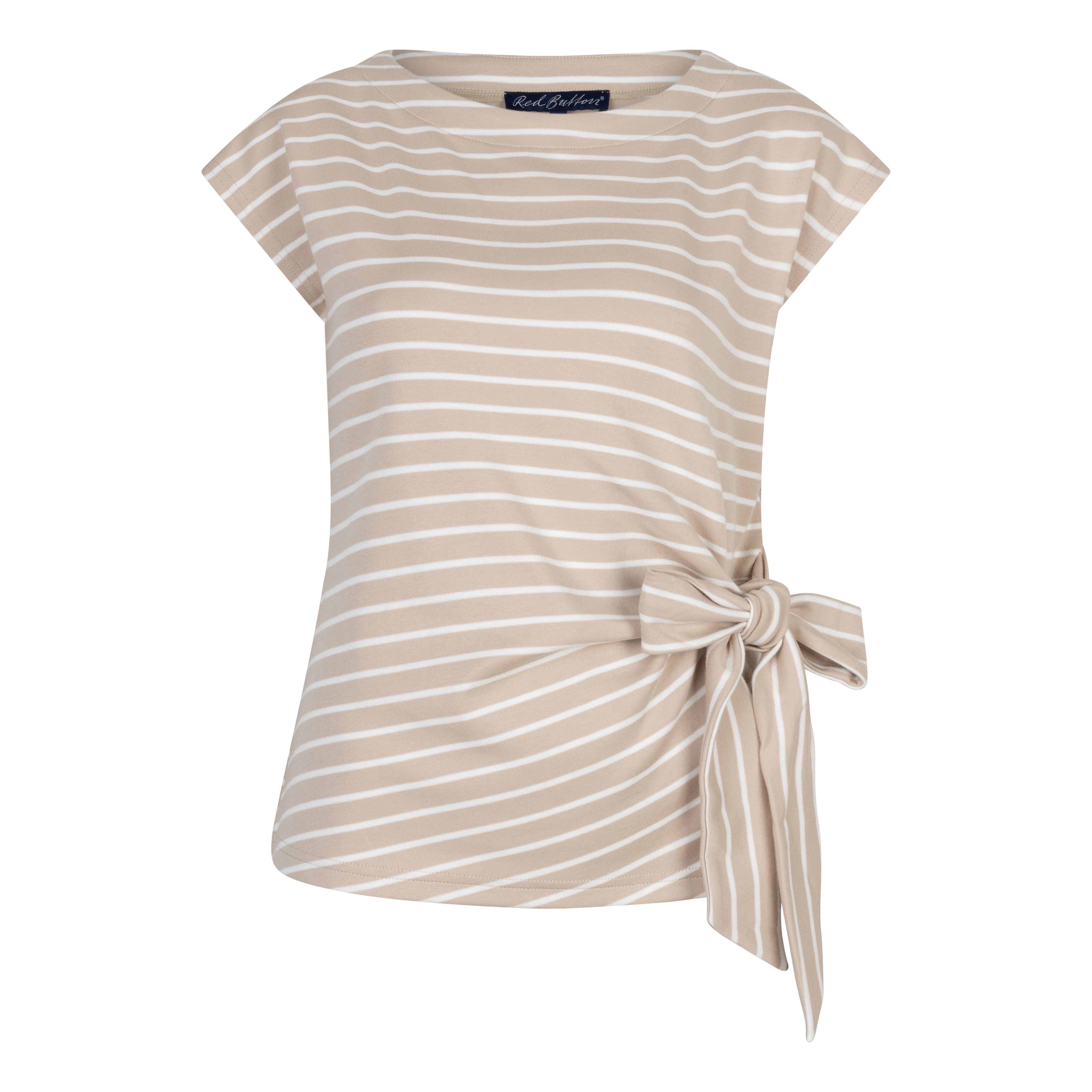 Red Button - Terry Stripe Top