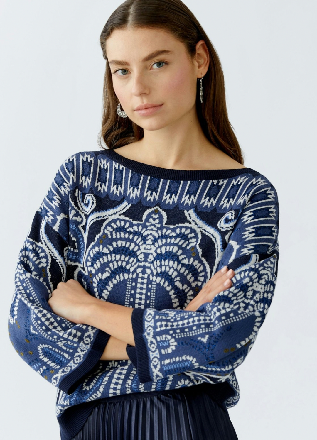 Oui - Pandana Pattern Jumper