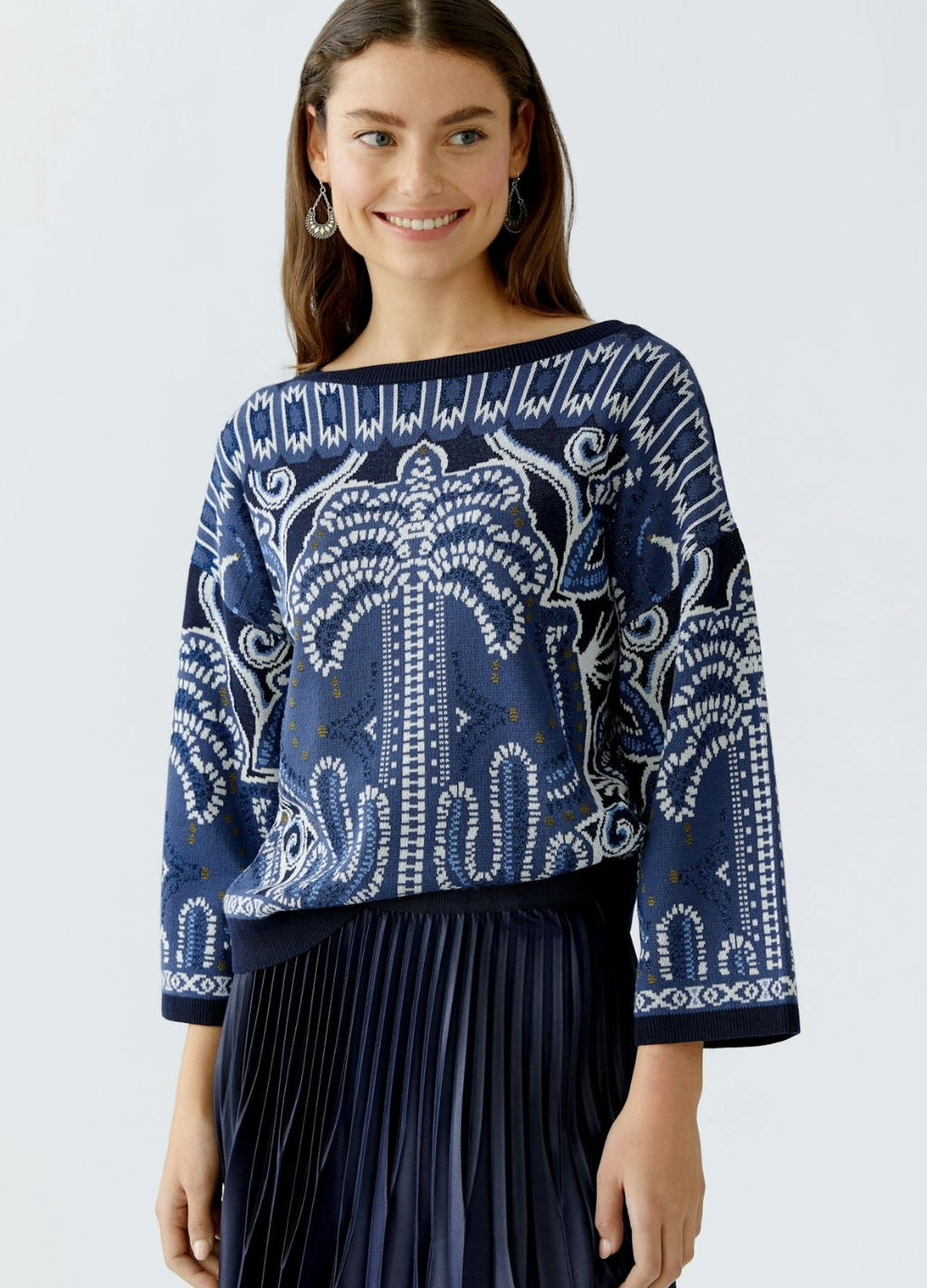 Oui - Pandana Pattern Jumper