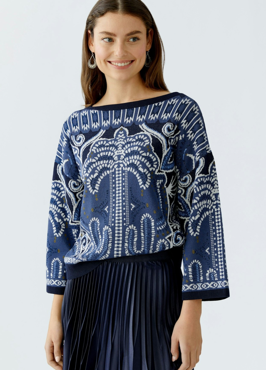Oui - Pandana Pattern Jumper