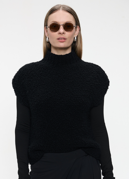 Jane Lushka - Black Boucle Vest
