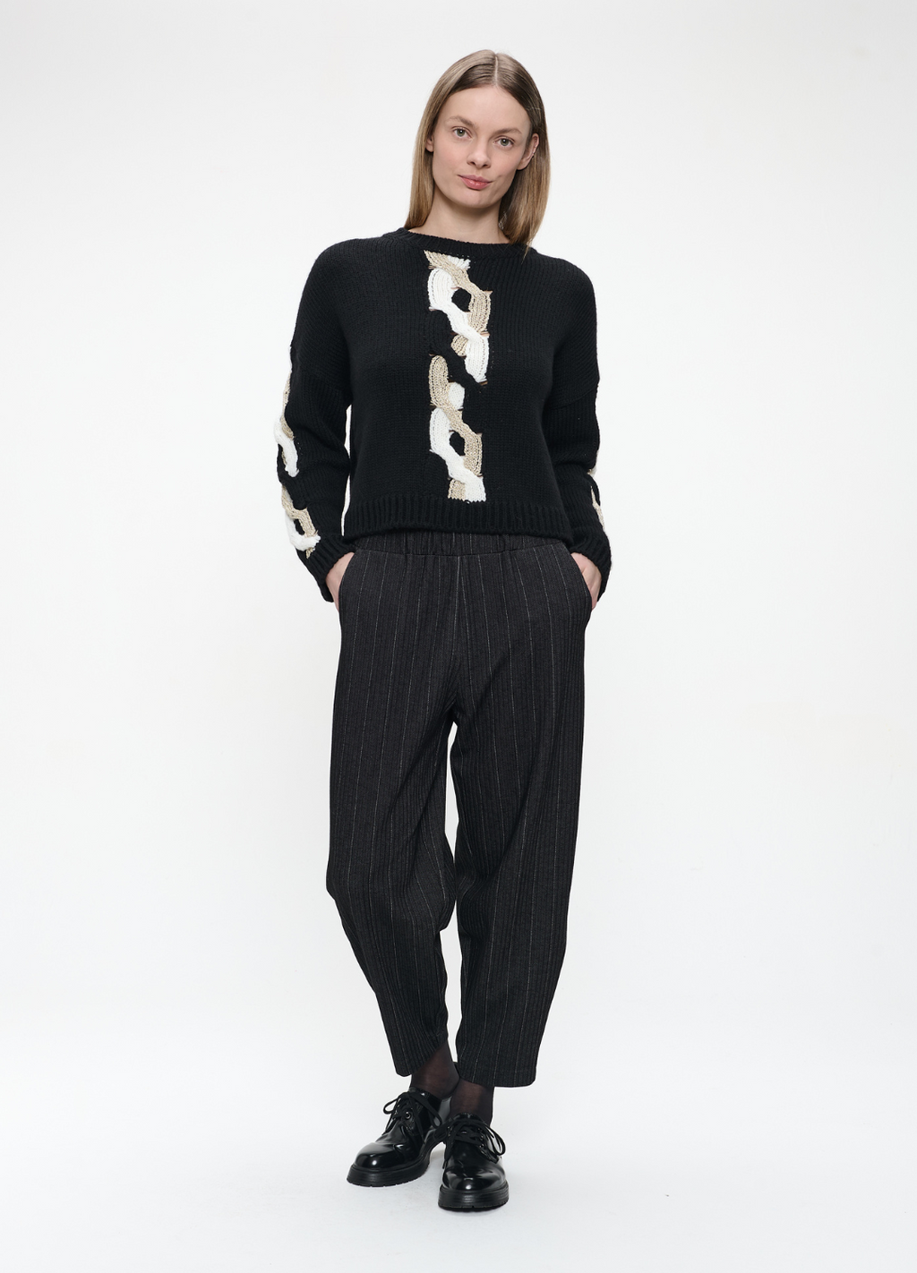 Jane Lushka - Bortolo Black Elastane Pants