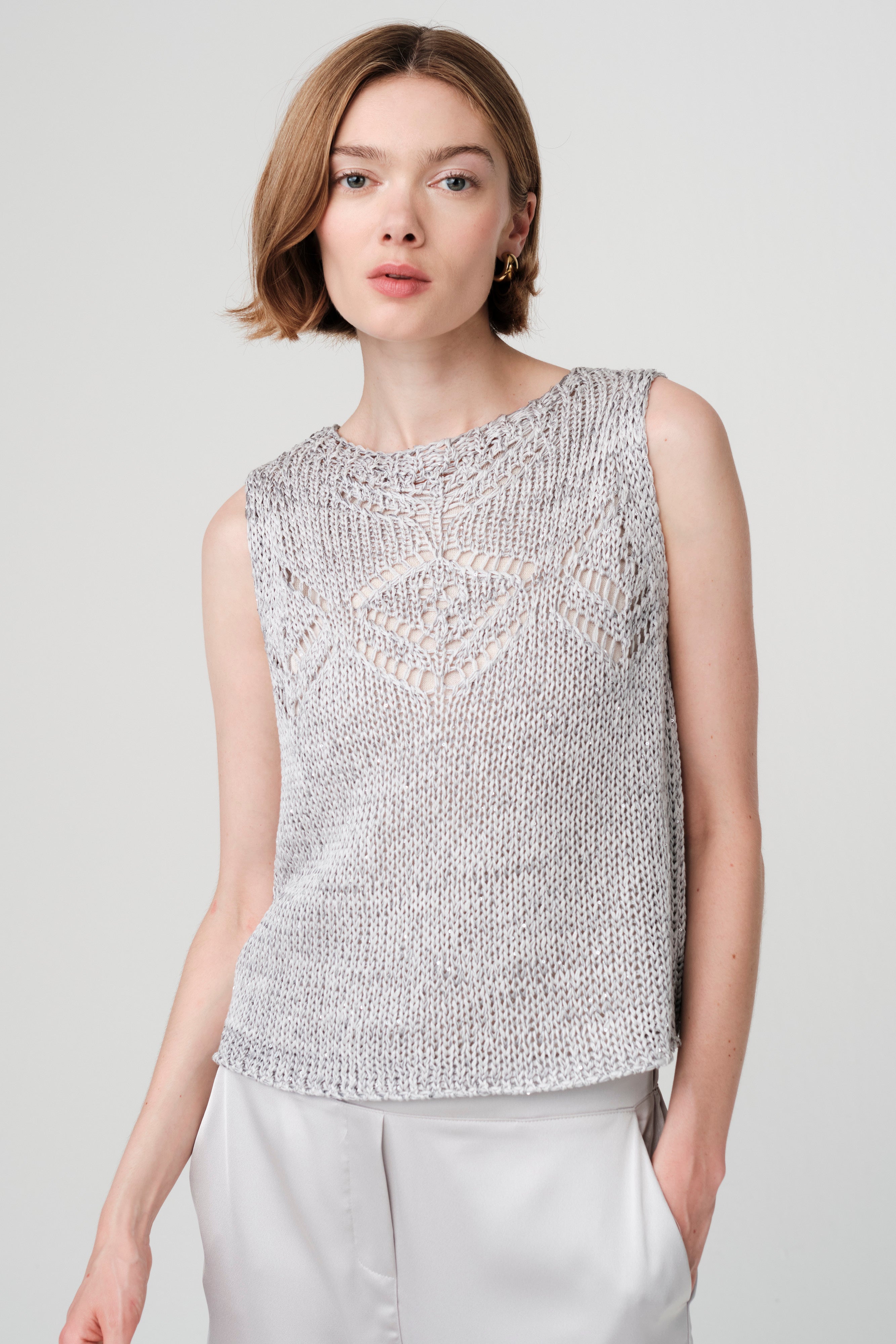 Jane Lushka - Sequined Hole Top