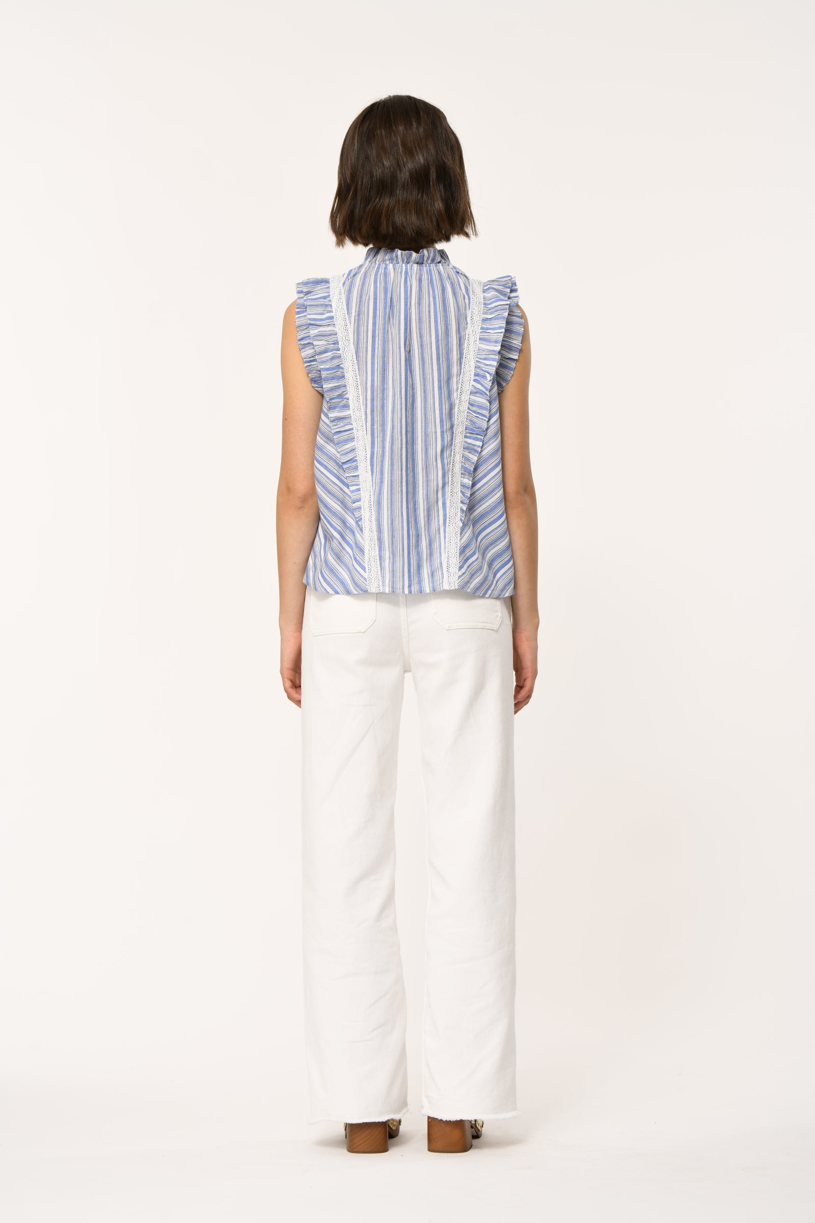 La Fee Maraboutee - Flina Blue Ruffle Blouse