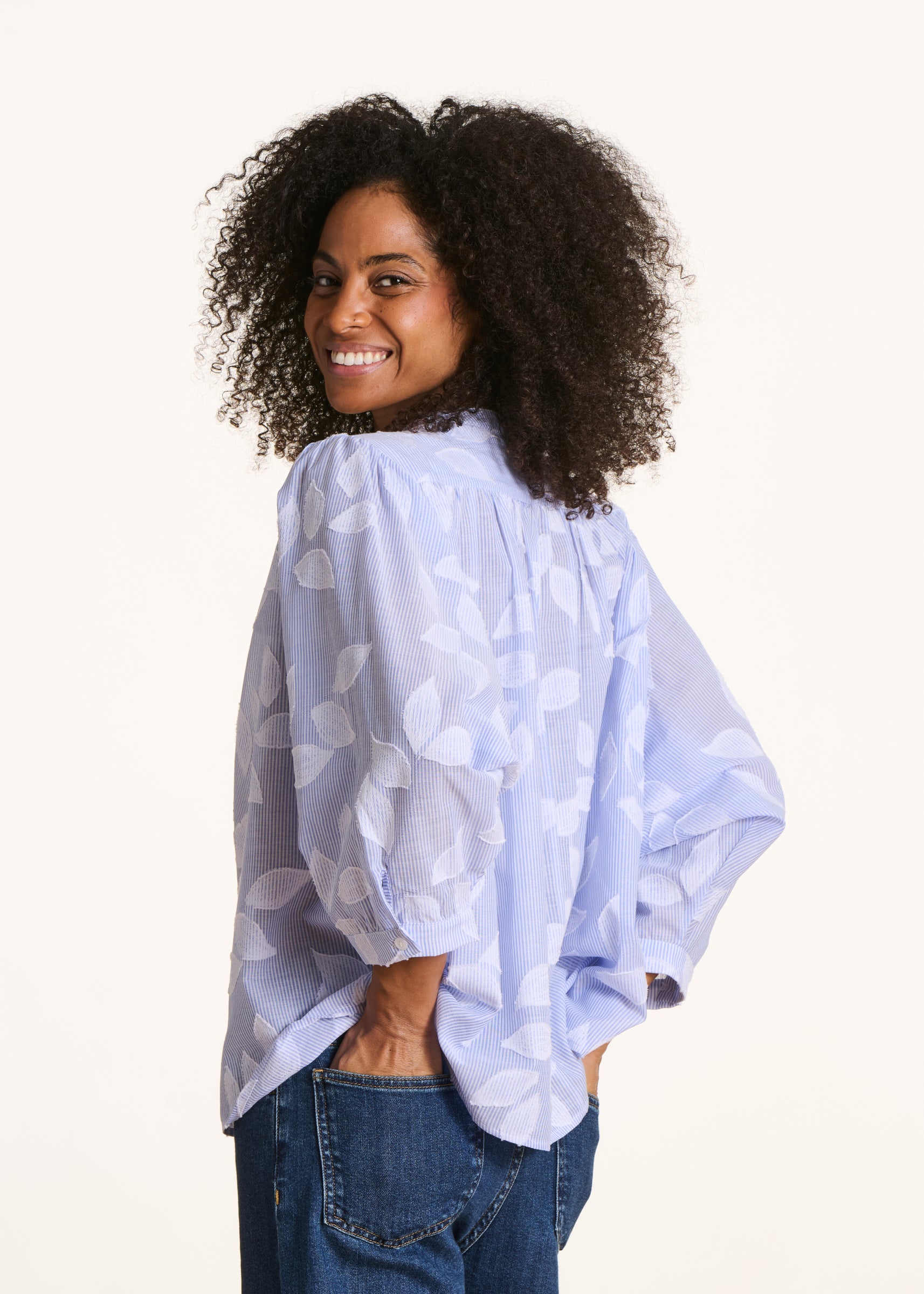 La Fee Maraboutee - Light Blue Cotton Blouse