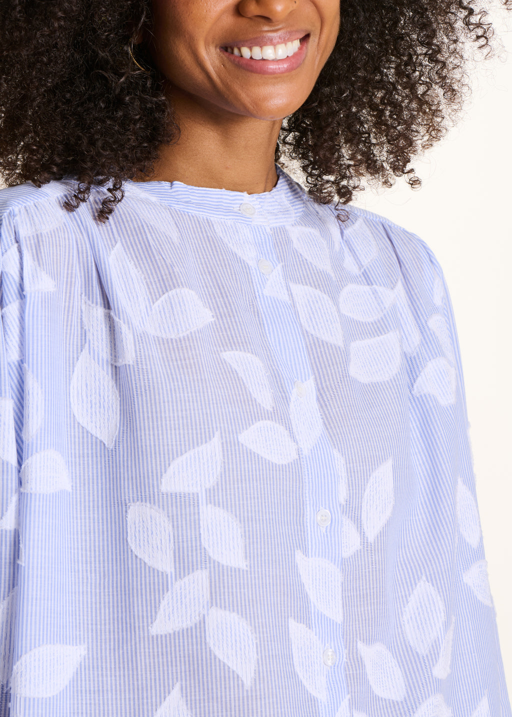 La Fee Maraboutee - Light Blue Cotton Blouse