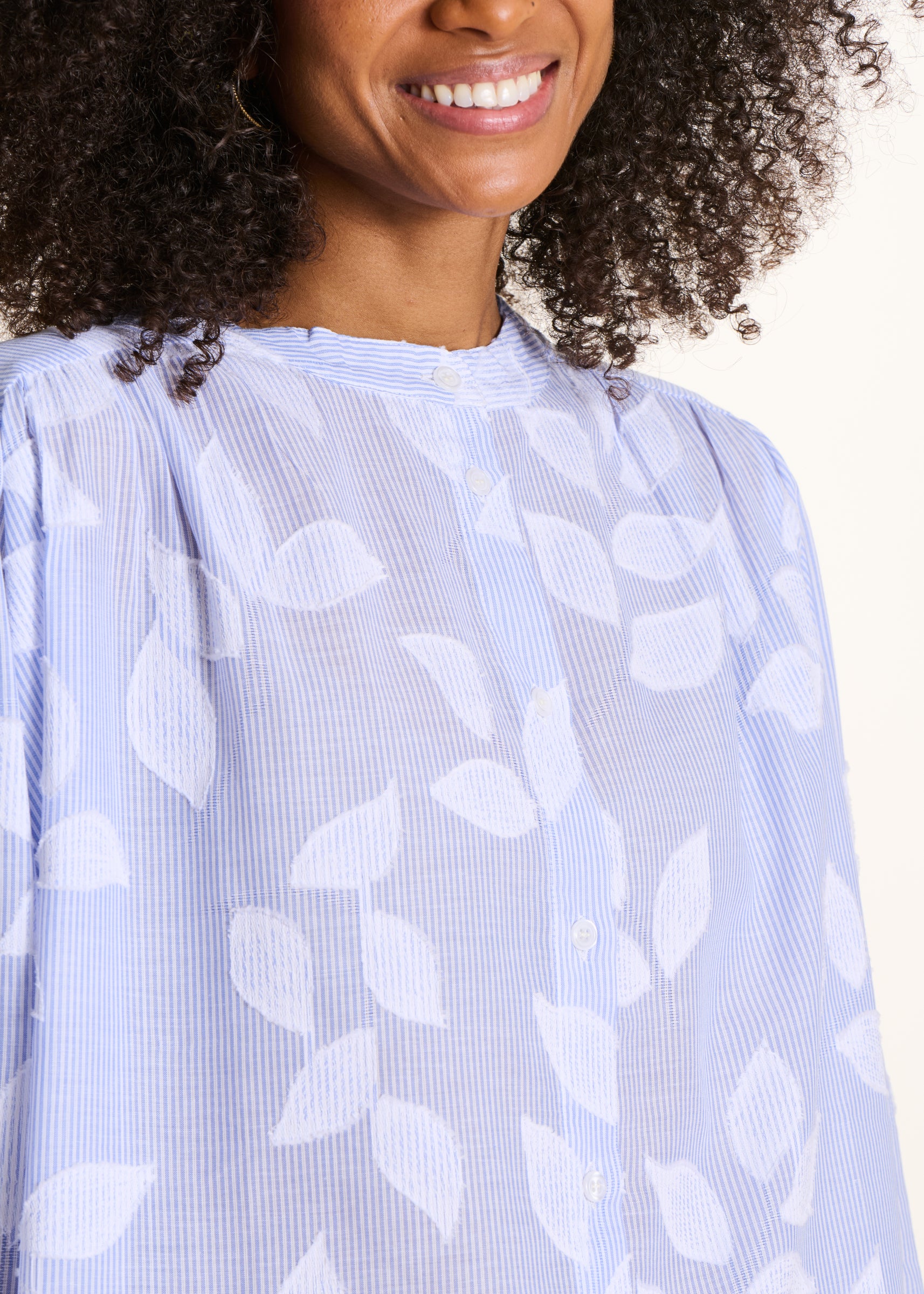 La Fee Maraboutee - Light Blue Cotton Blouse