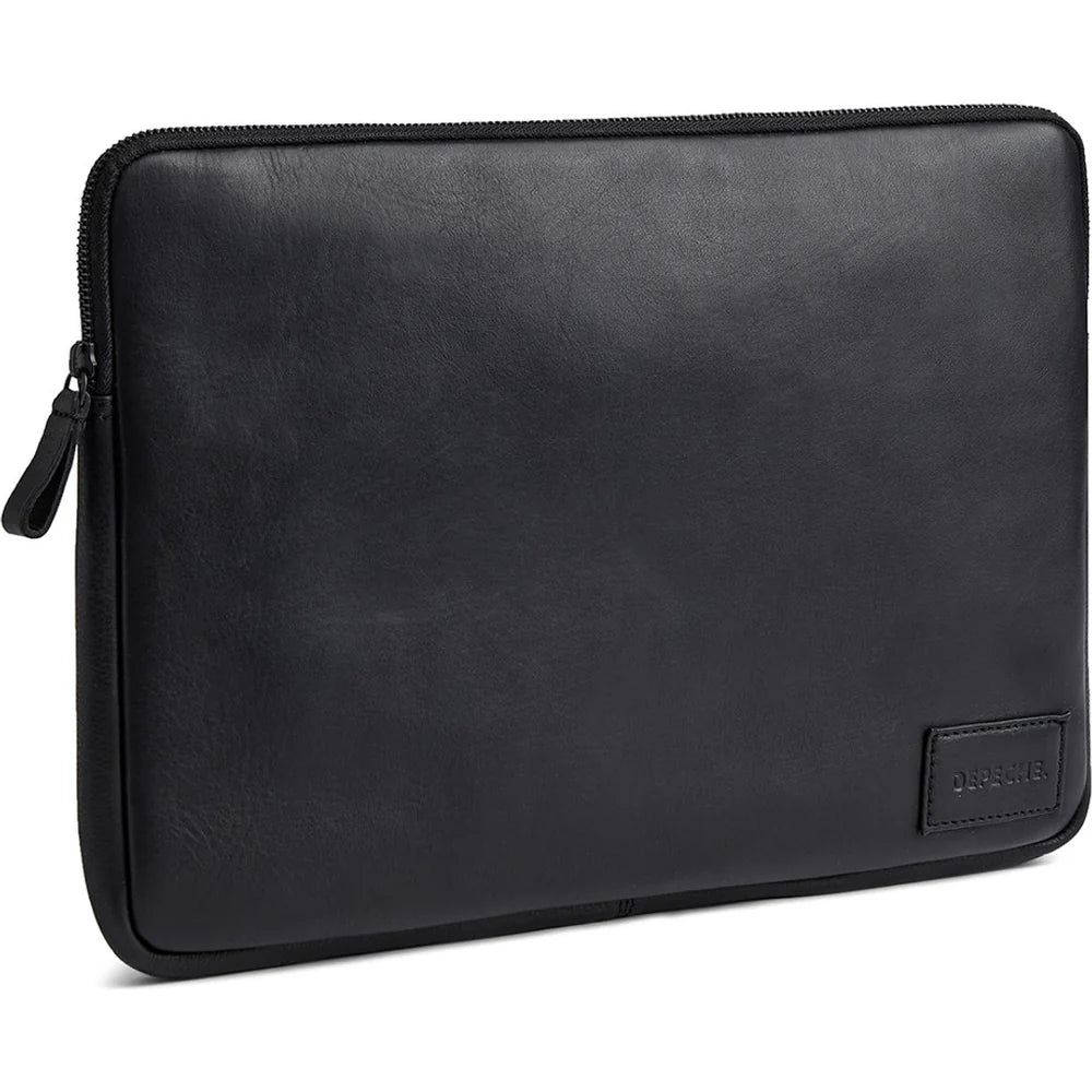 Depeche - Black Leather Laptop Sleeve