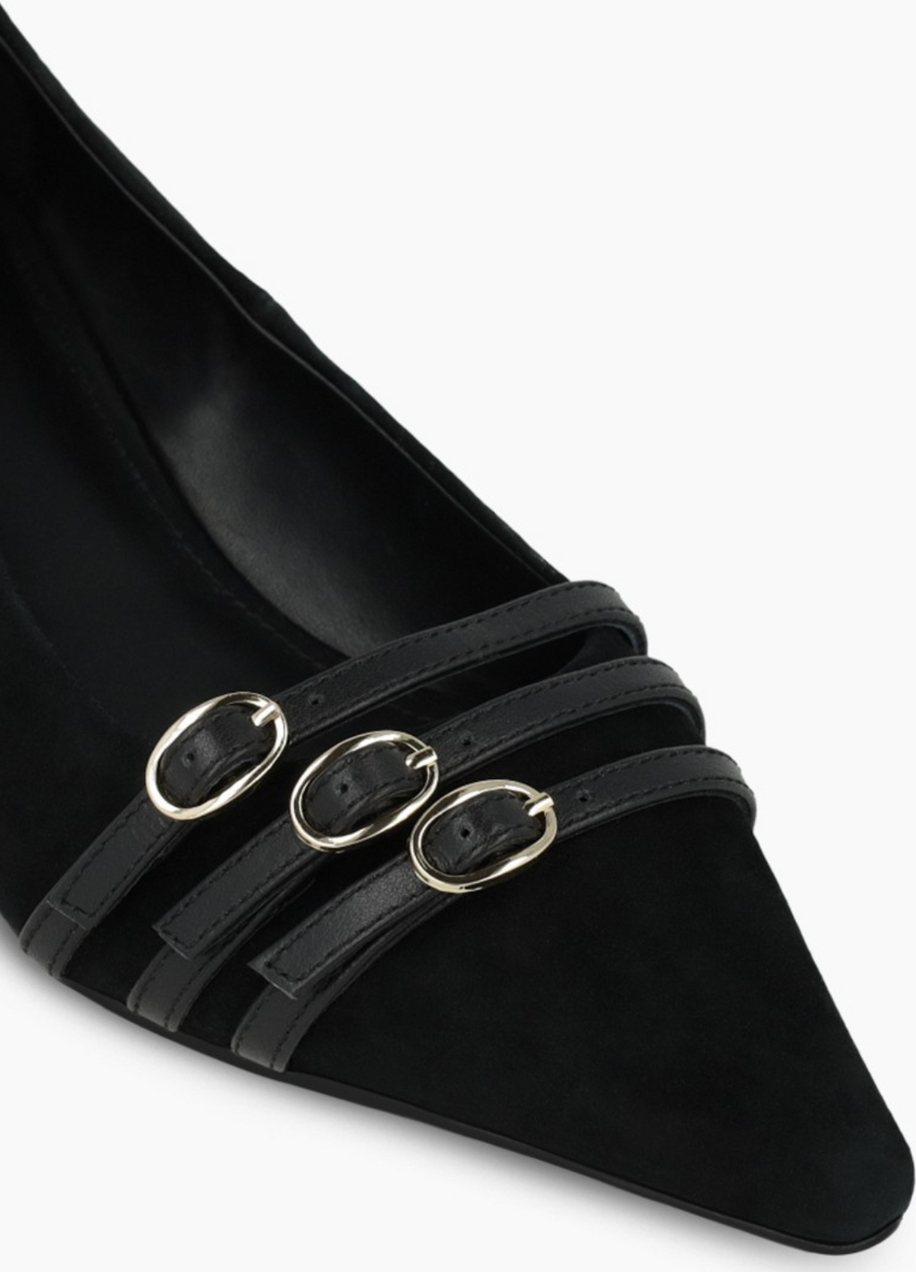 Lodi - Roma Black Suede Court Shoe