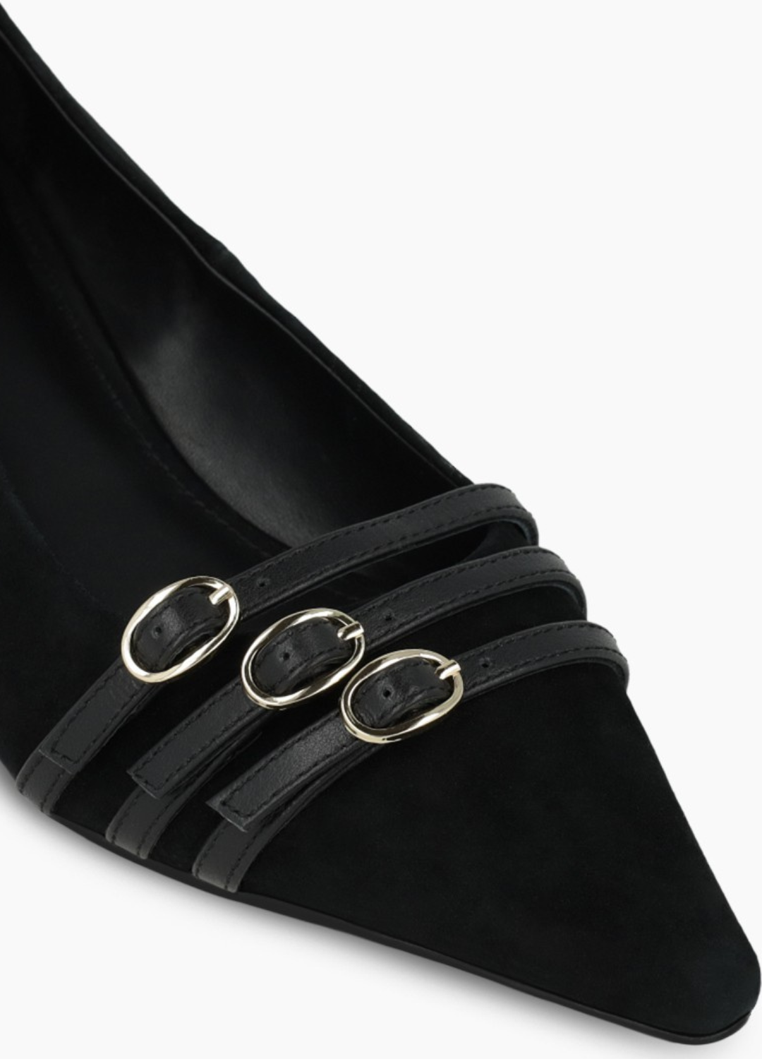 Lodi - Roma Black Suede Court Shoe