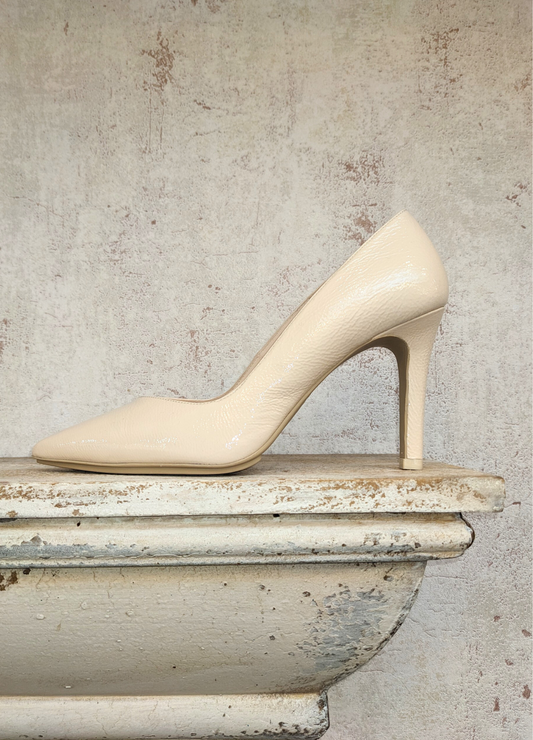 Lodi - Rabot Ivory Leather Heel