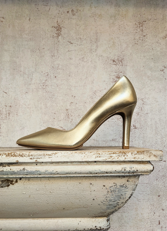 Lodi - Rabot Gold Leather Heel