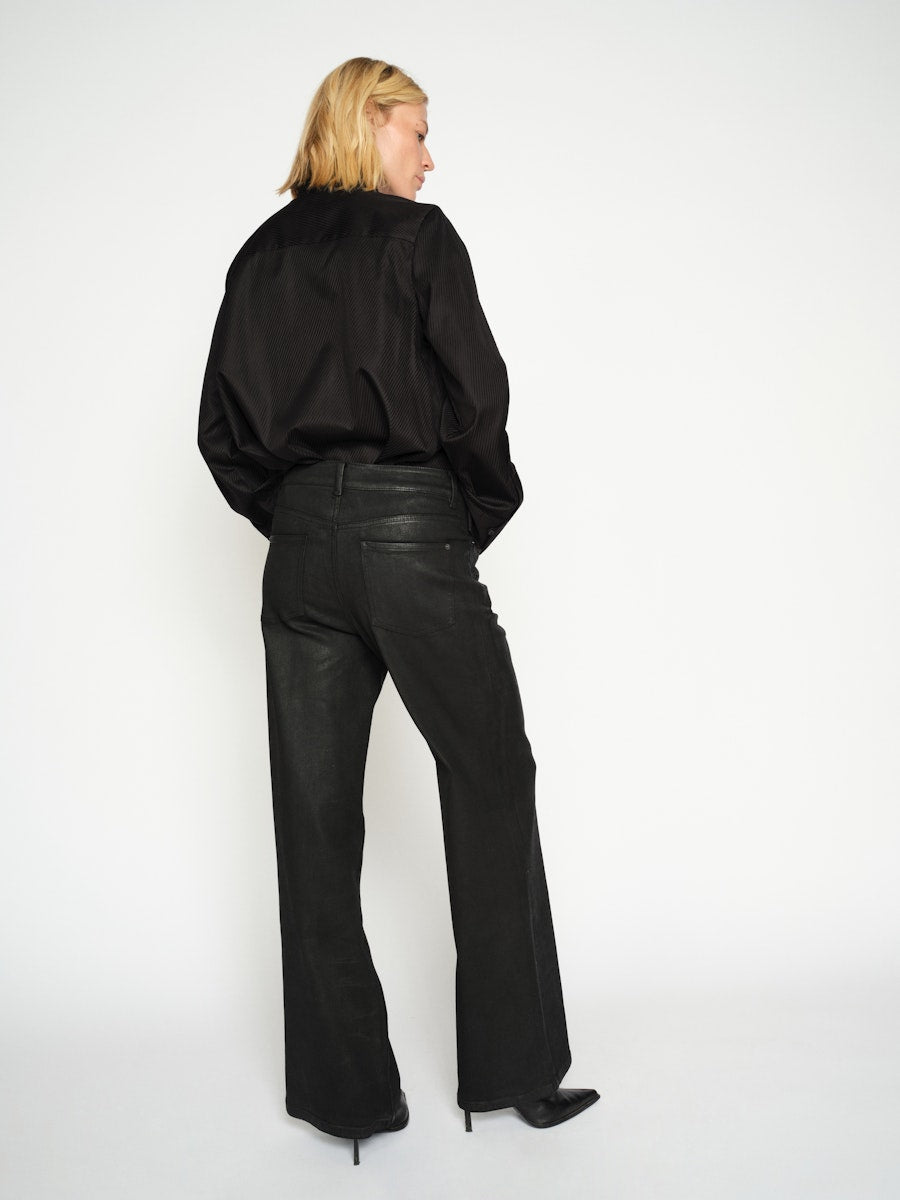 Mos Mosh - Ayen Stripe Black Shirt
