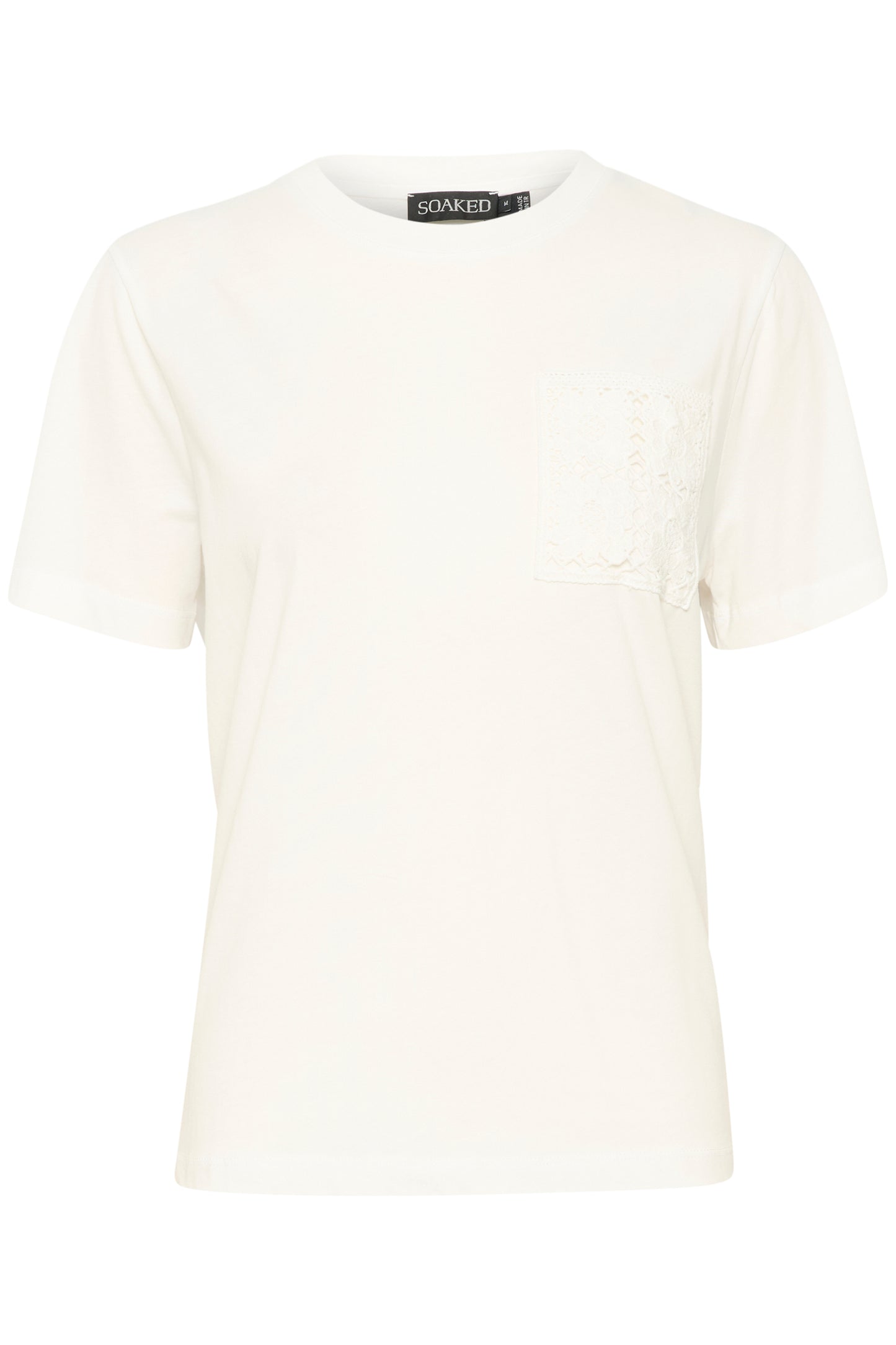 Manya Cotton Tee With Lace Pocket