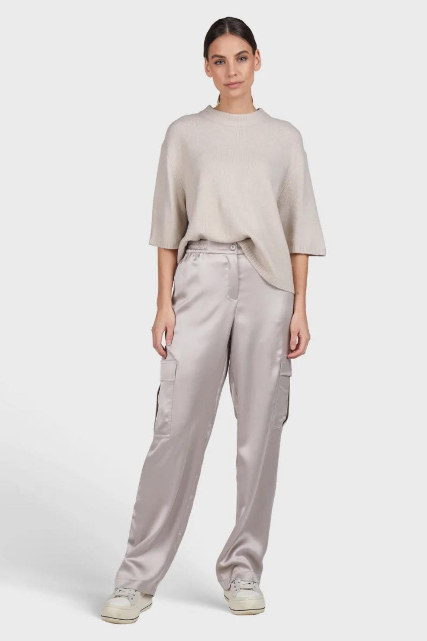 Marc Aurel - Cropped Taupe Sweater