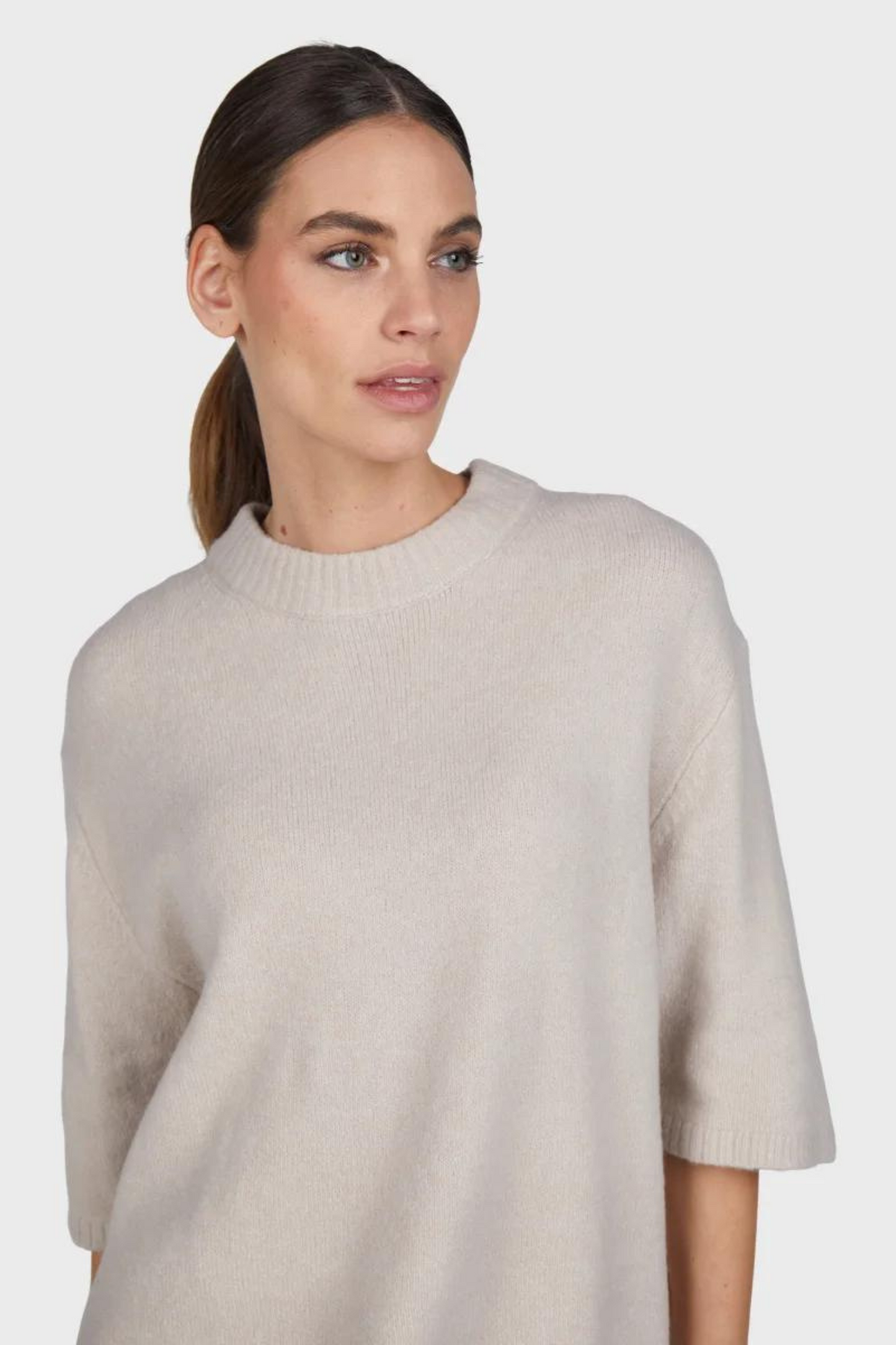 Marc Aurel - Cropped Taupe Sweater