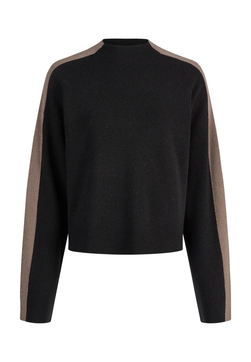 Marc Aurel - Black Contrasting Stripe Sweater