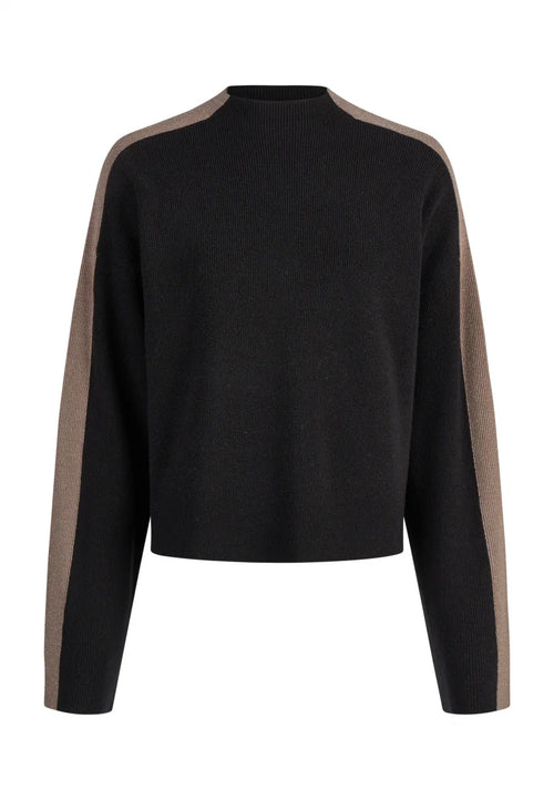 Marc Aurel - Black Contrasting Stripe Sweater