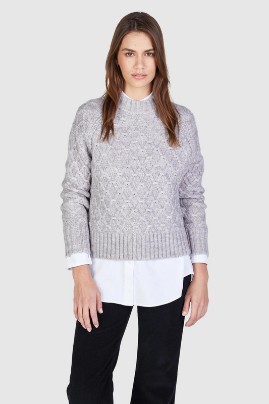 Marc Aurel - Cable Grey Sweater