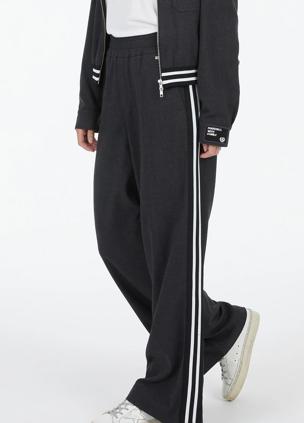 Marc Aurel - Charcoal Pull On Pants