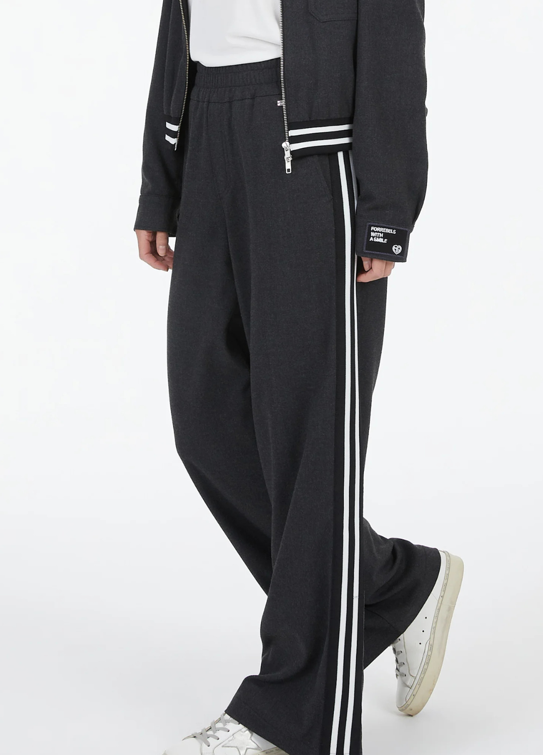Marc Aurel - Charcoal Pull On Pants
