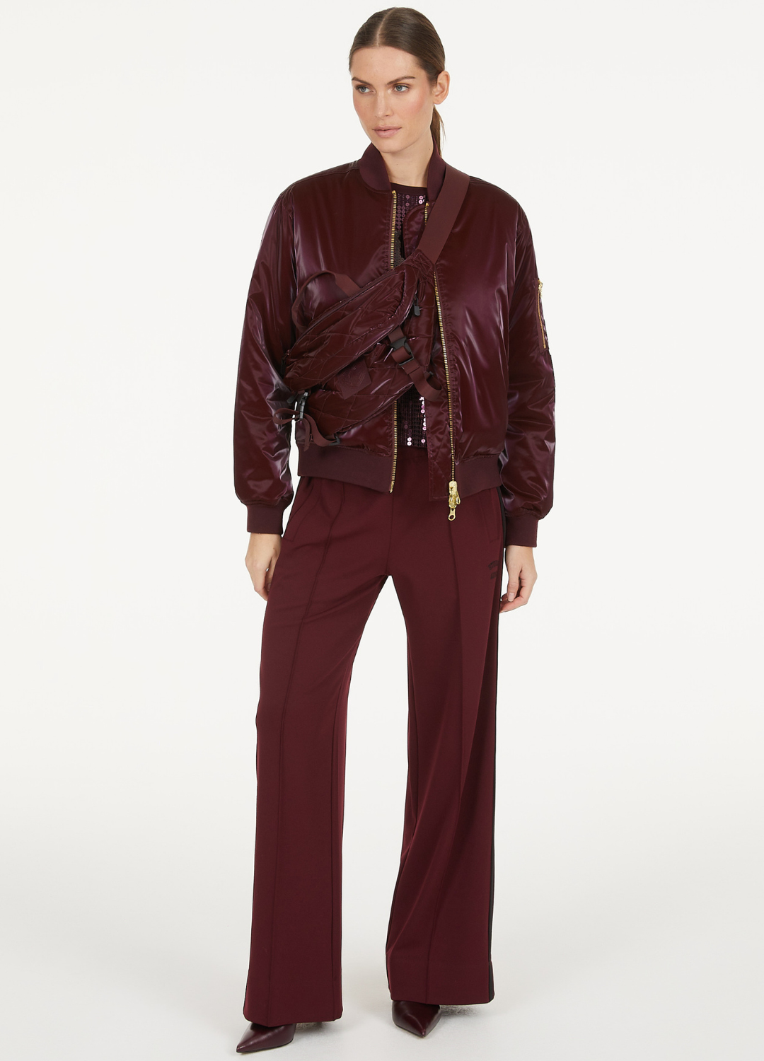 Marc Aurel - Light Bordeaux Jersey Pants