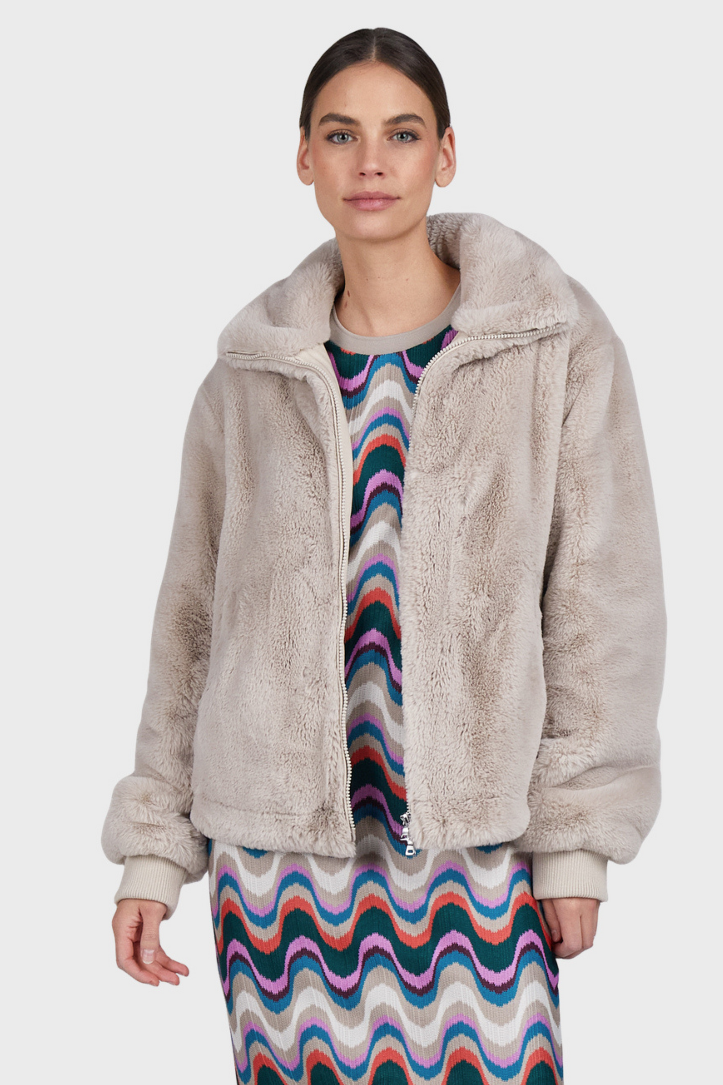 Marc Aurel - Light Taupe Faux Jacket