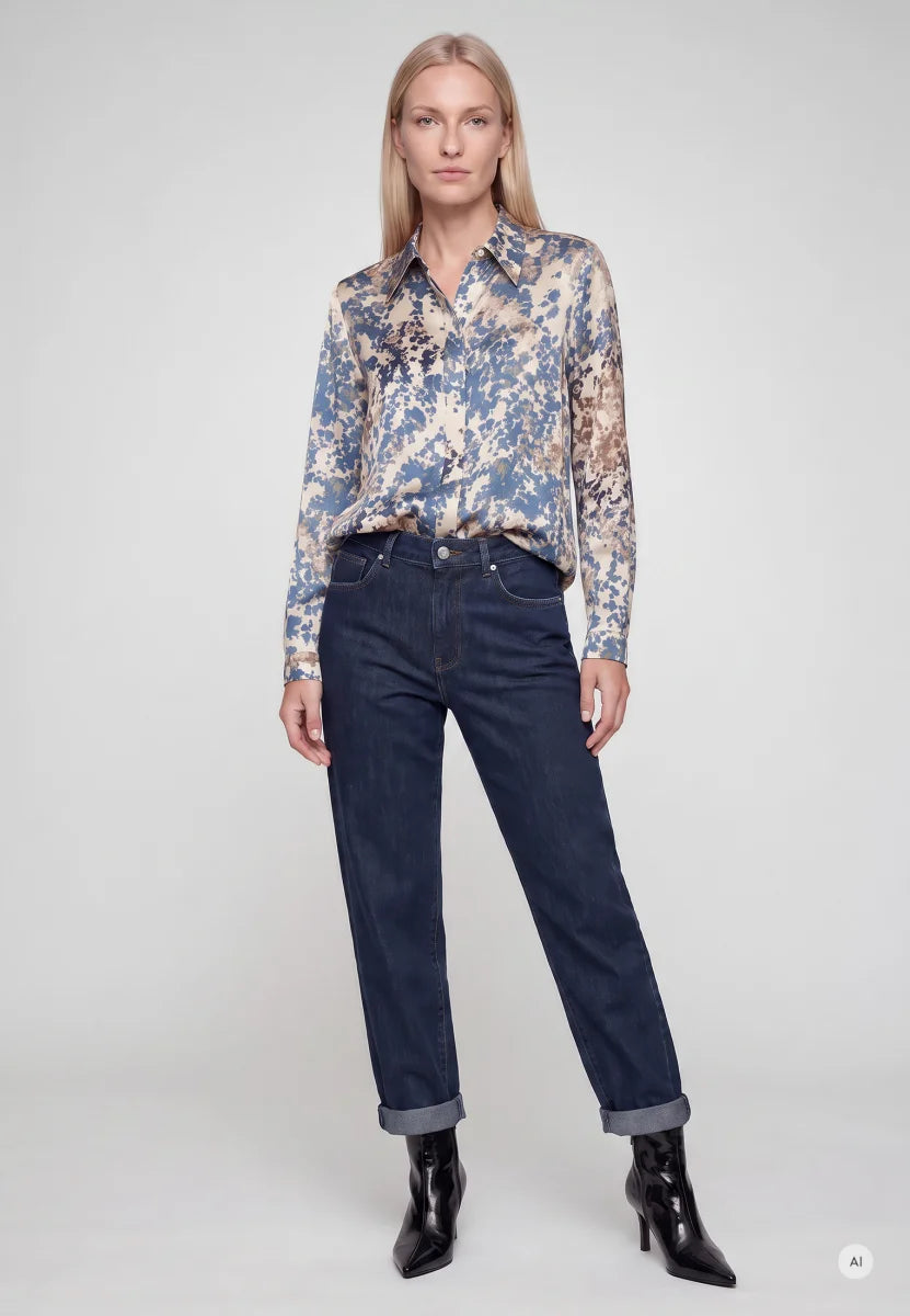 Marc Aurel - Pattern Button Blouse