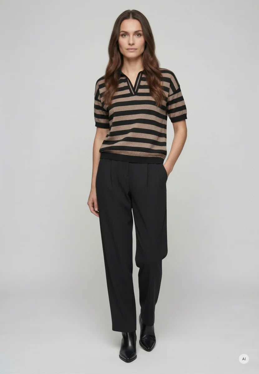Marc Aurel - Polo Gold Stripe Shirt