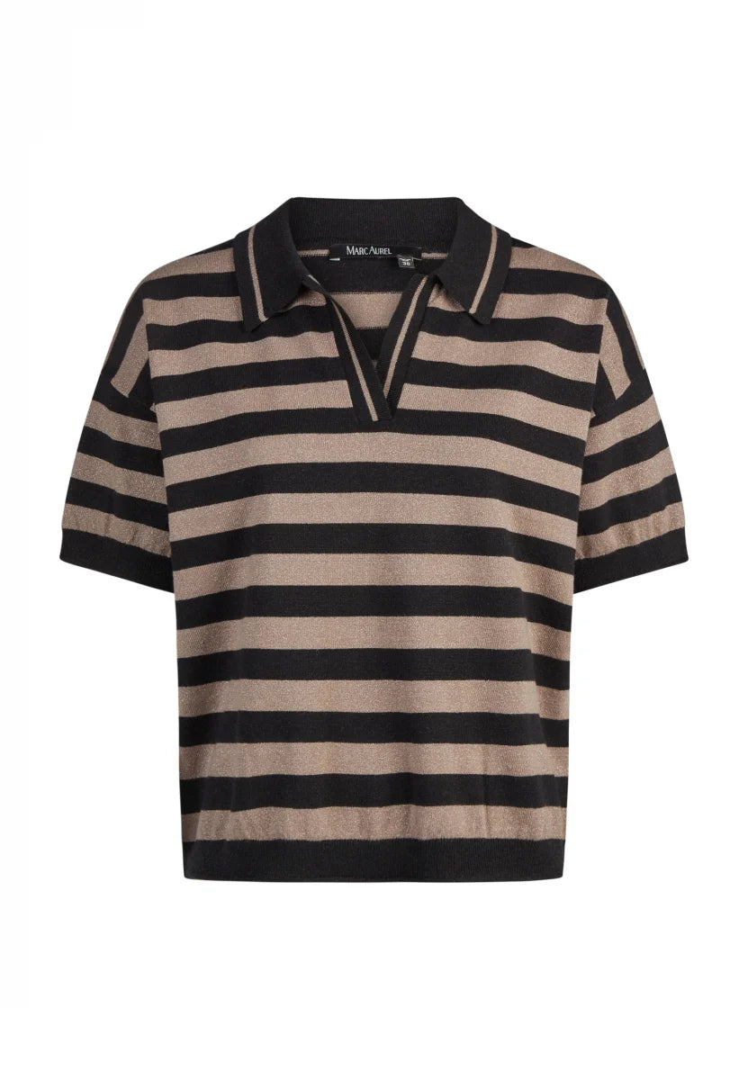 Marc Aurel - Polo Gold Stripe Shirt