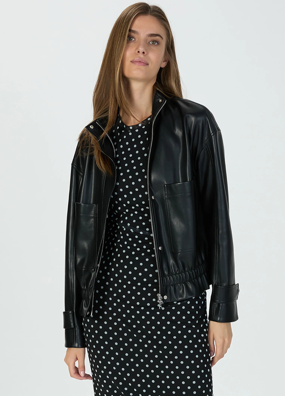 Marc Aurel - Vegan Leather Black Jacket