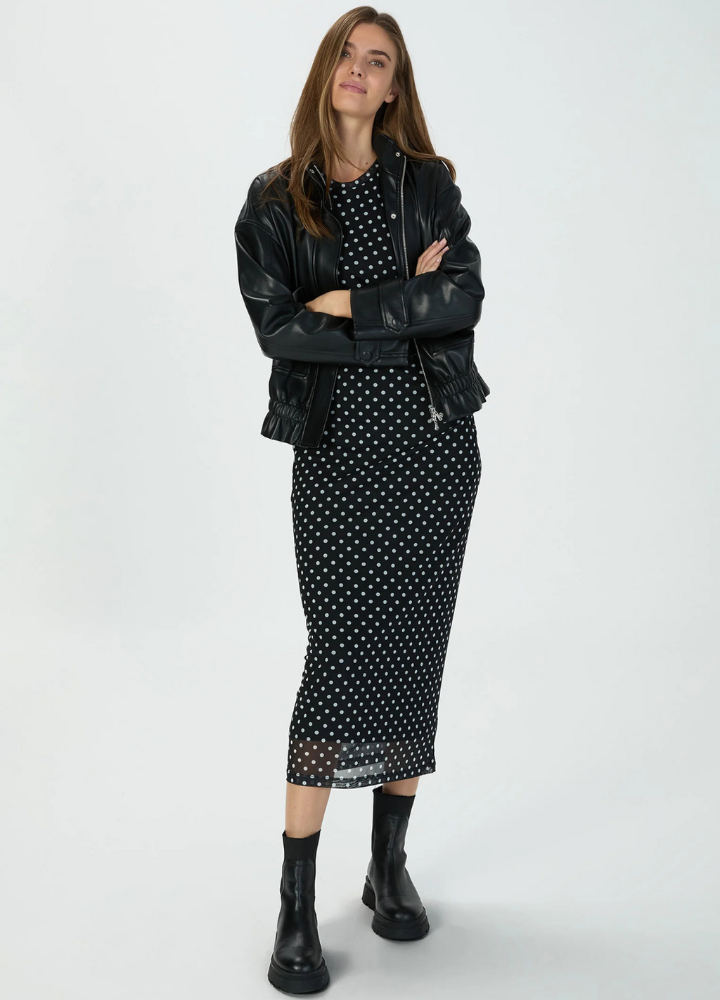 Marc Aurel - Vegan Leather Black Jacket