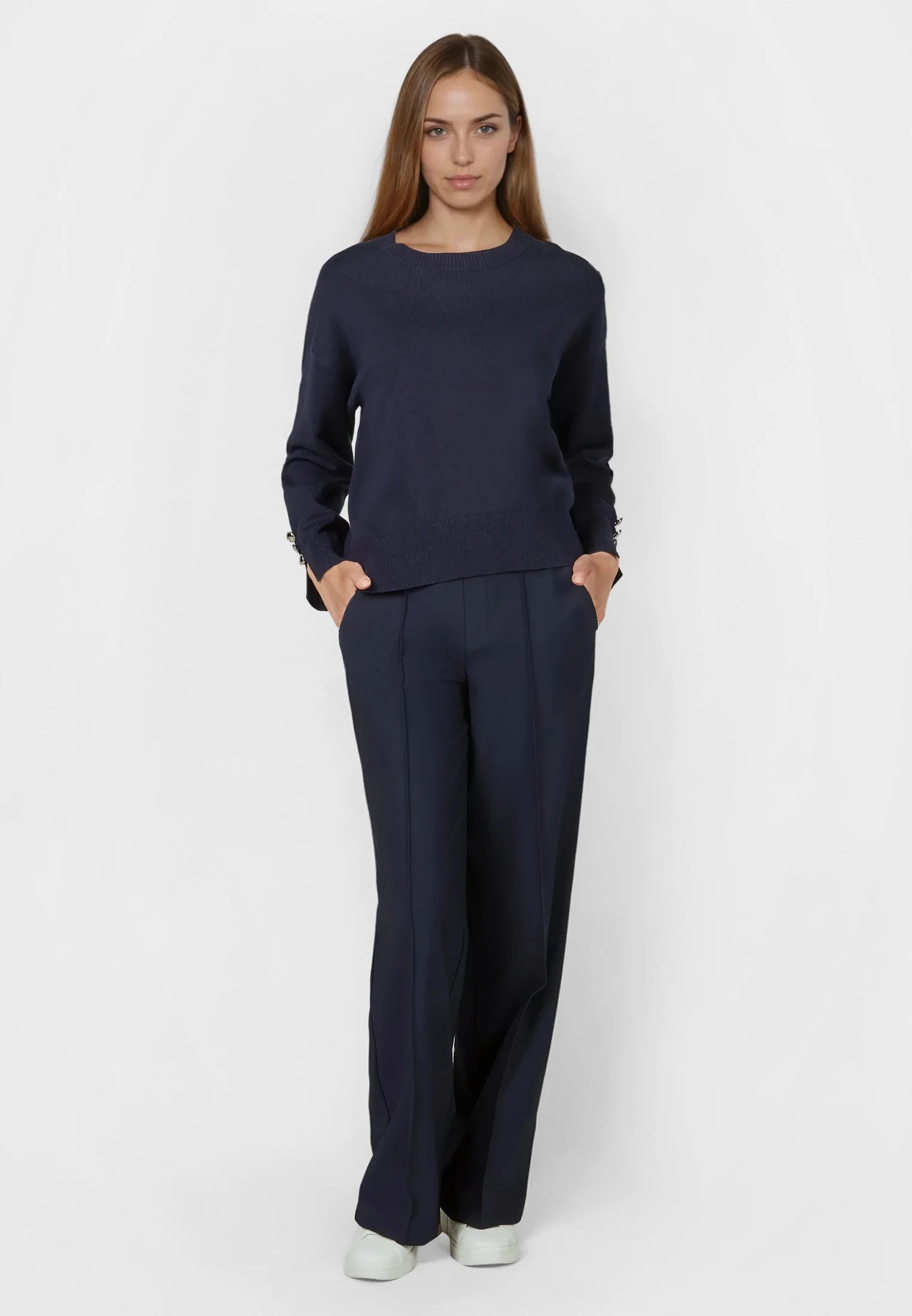Marc Aurel - Navy Seam Trouser