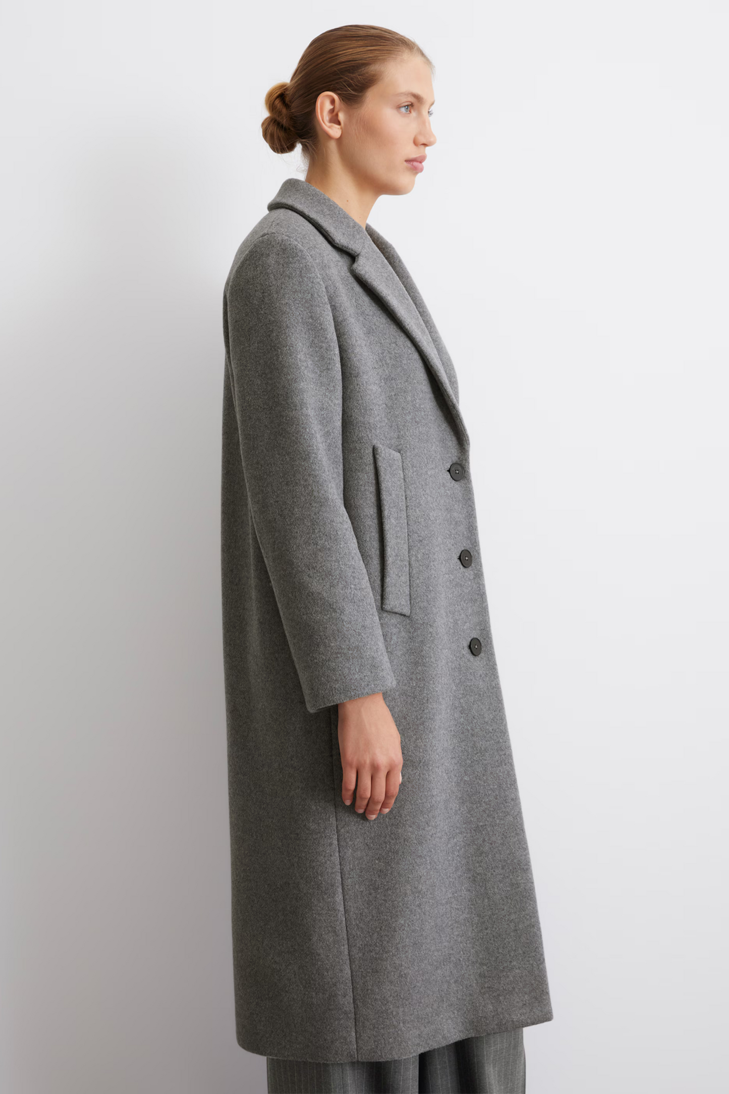 Marc O Polo - BLAZER COAT RELAXED MADE FROM A WOOL MIX IN GRAY