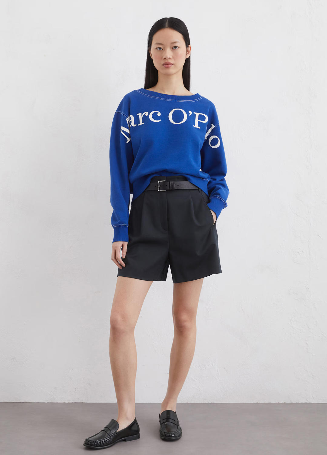 Marc O Polo - Crop Blue Logo Sweater