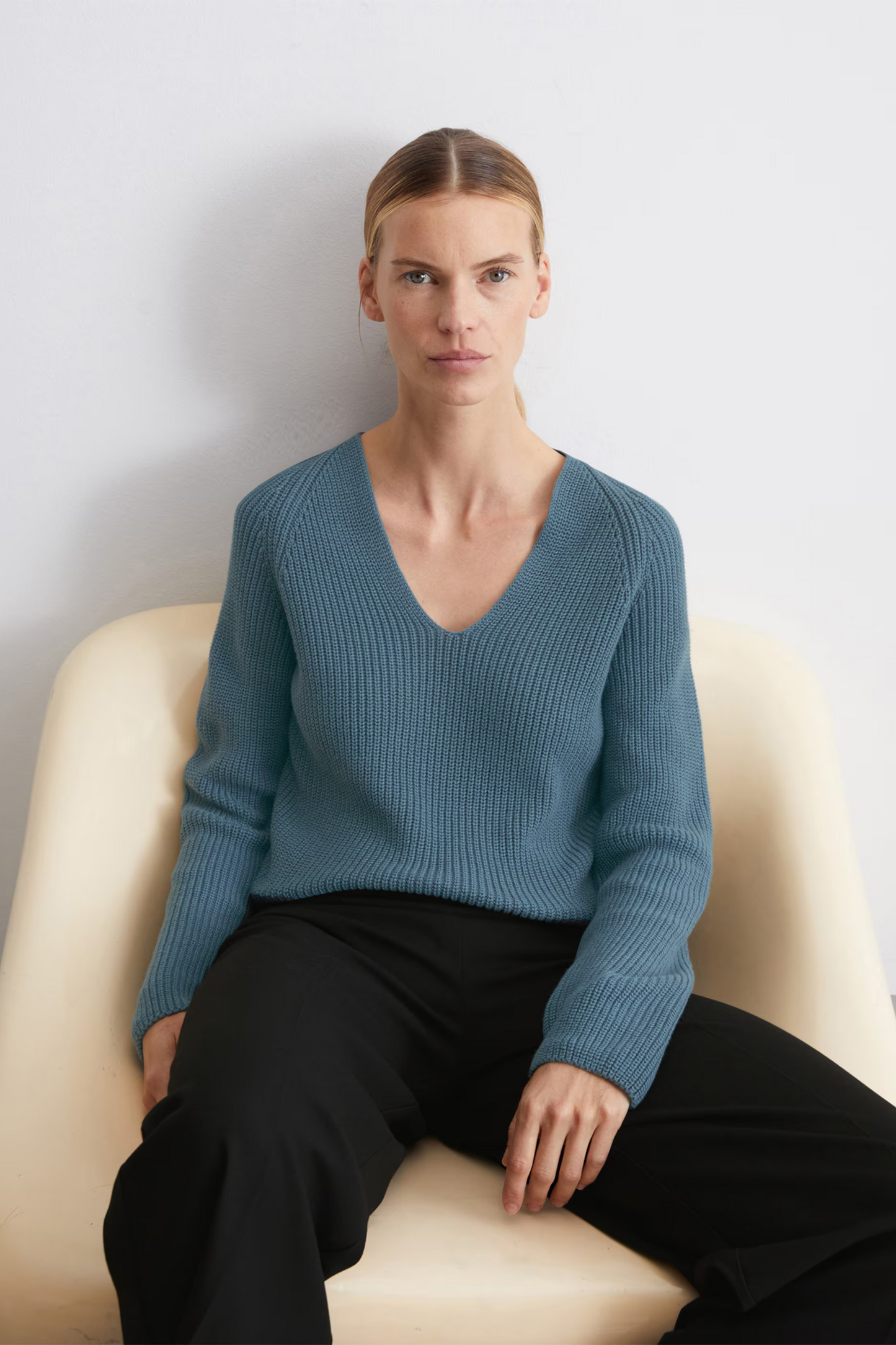 Hazy Blue Organic Cotton Jumper