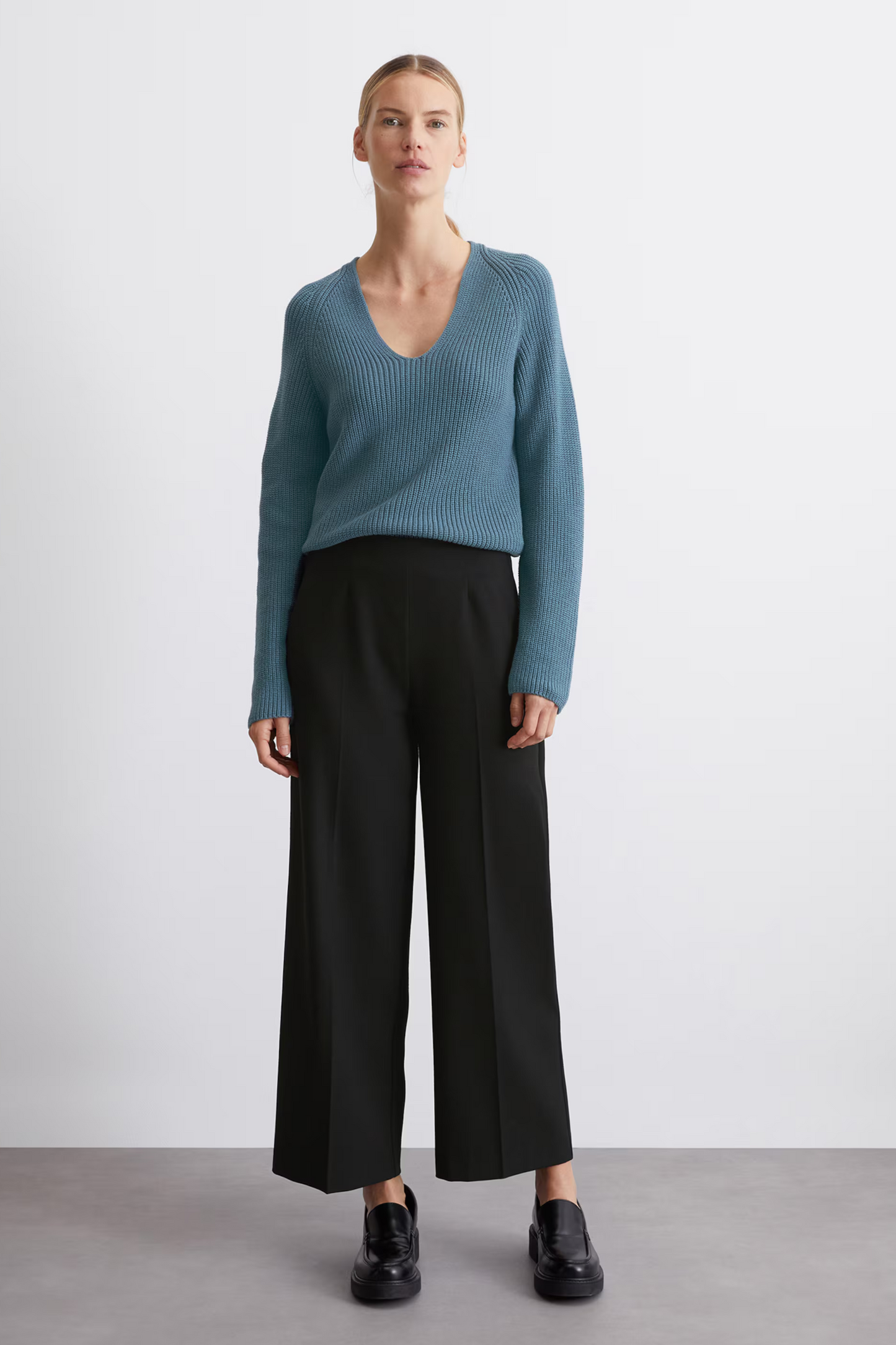 Hazy Blue Organic Cotton Jumper