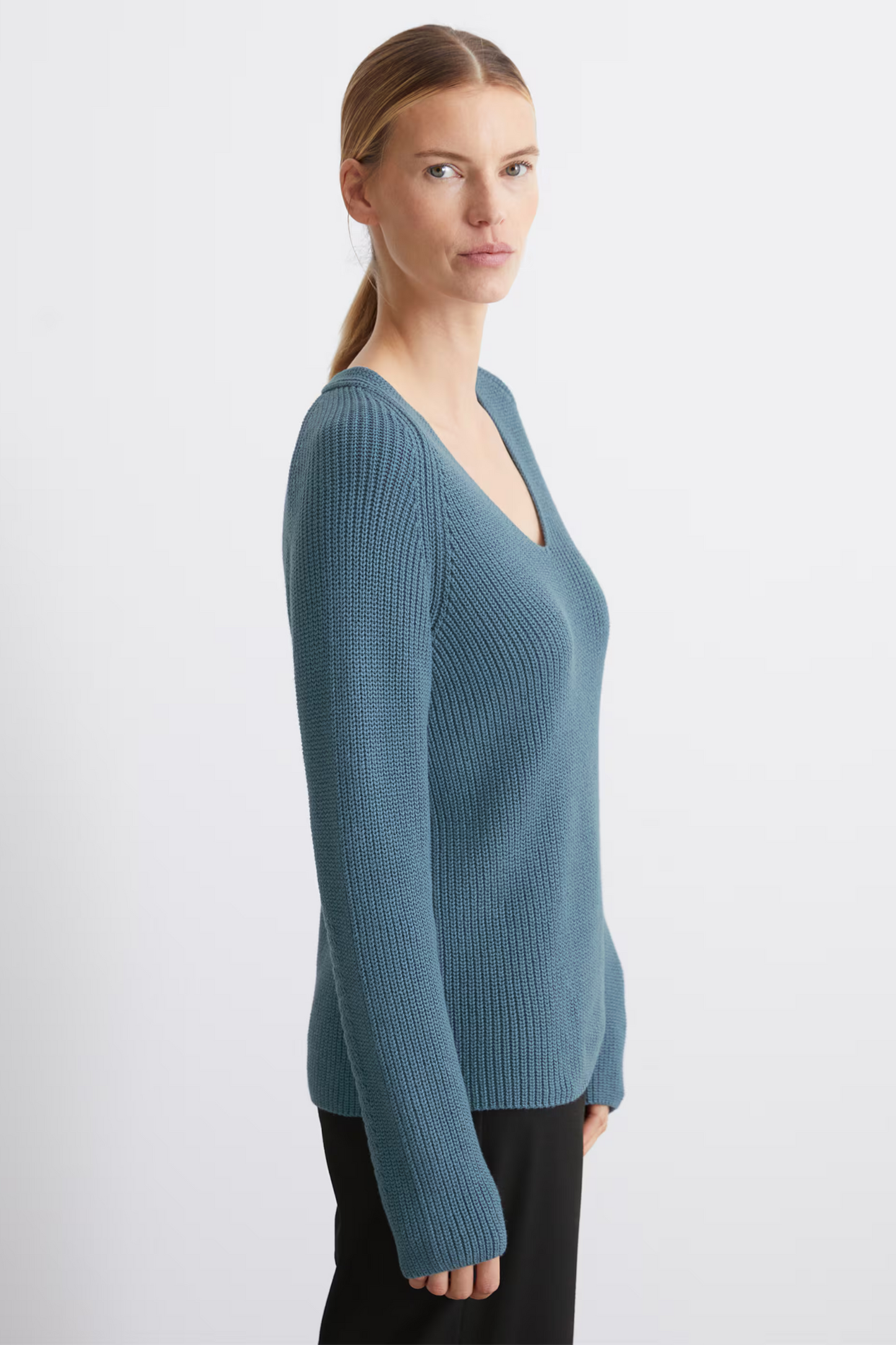 Hazy Blue Organic Cotton Jumper