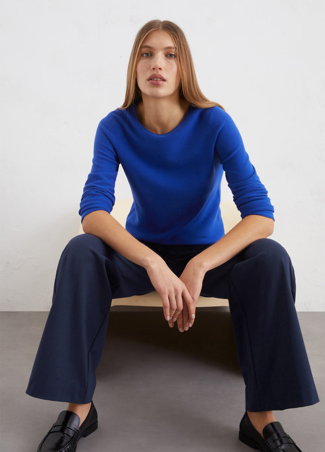 Marc O Polo - Shiney Blue Organic Cotton Jumper