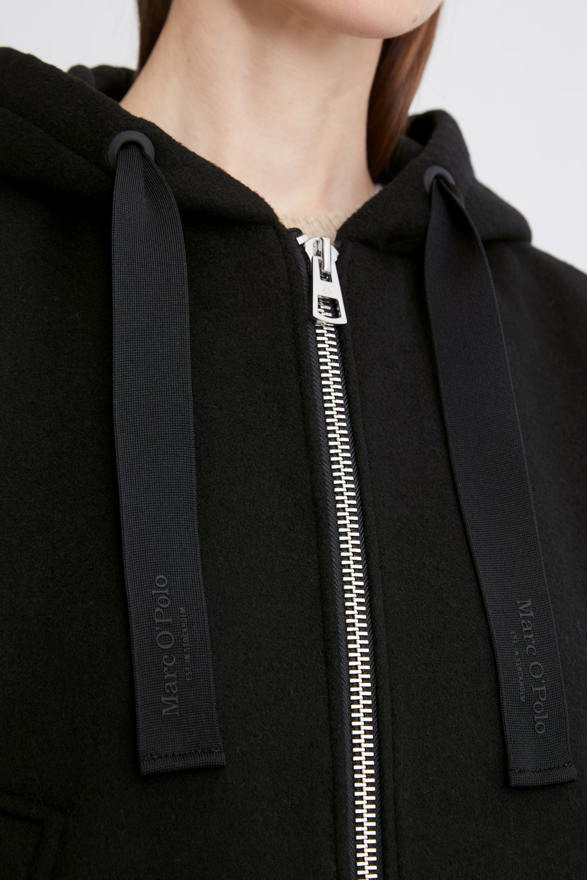 Marc O Polo - CAPE JACKET RELAXED MADE FROM A WOOL MIX IN BLACK