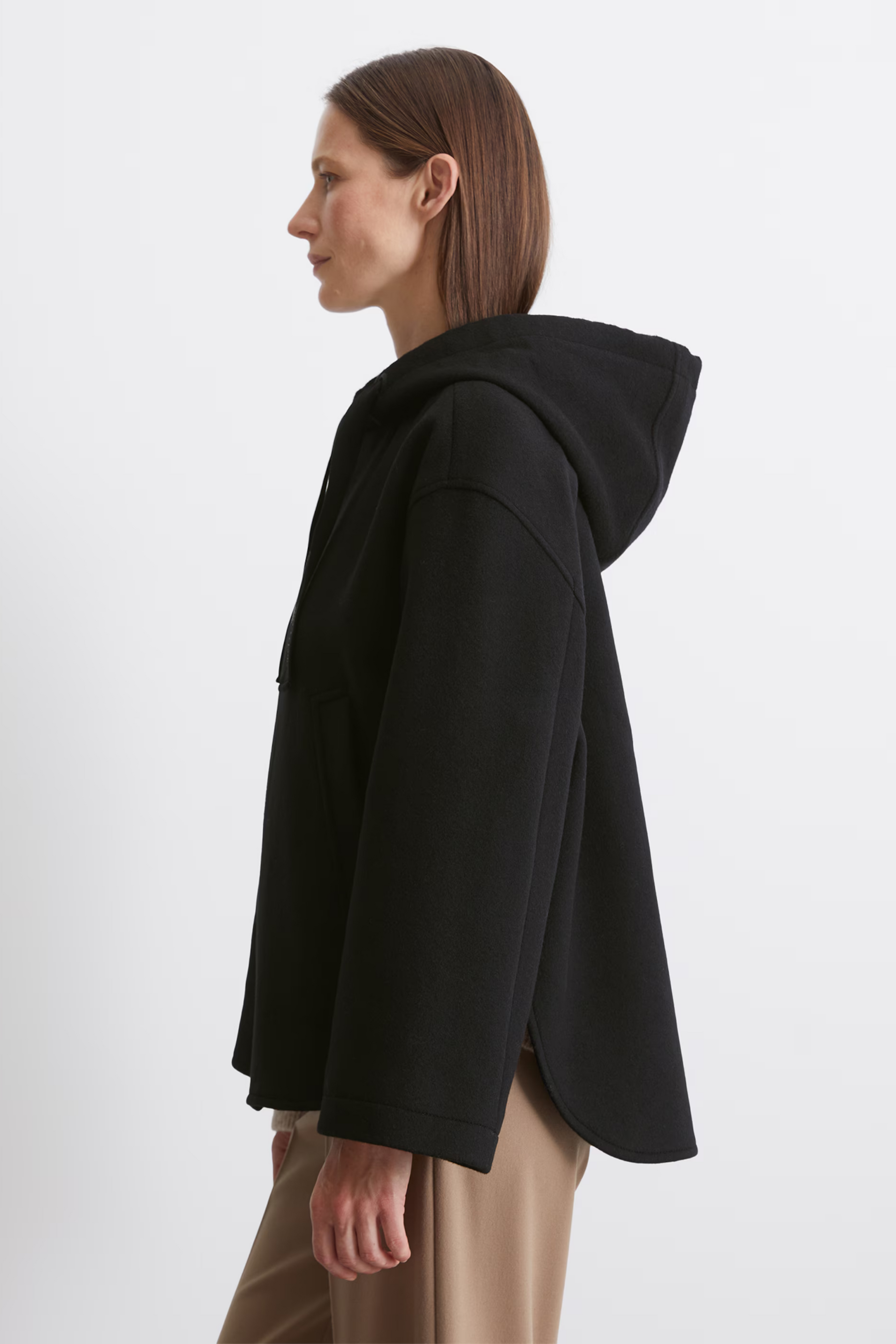 Black short cape jacket on sale