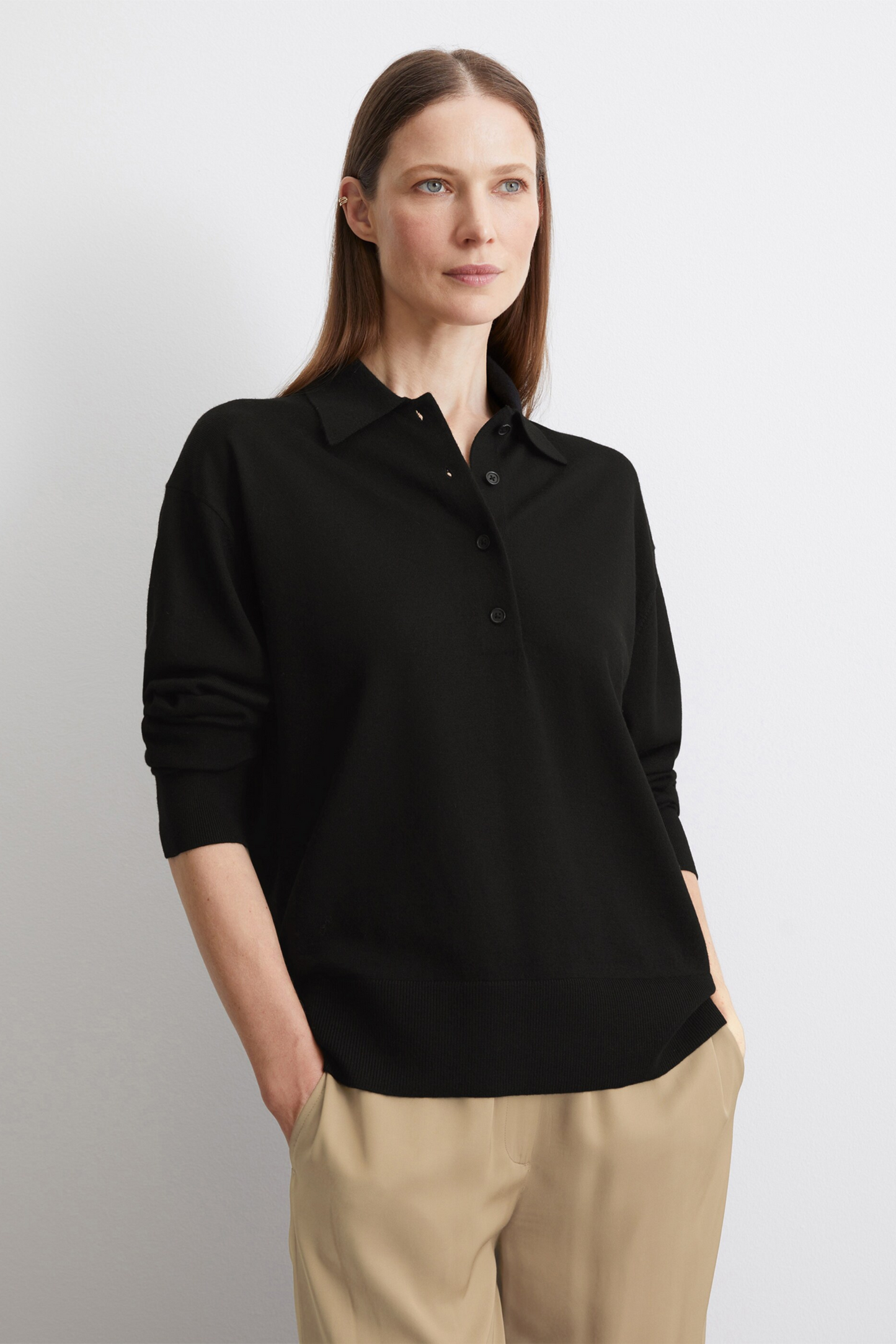 Marc O Polo - Virgin Wool Polo Collar Sweater