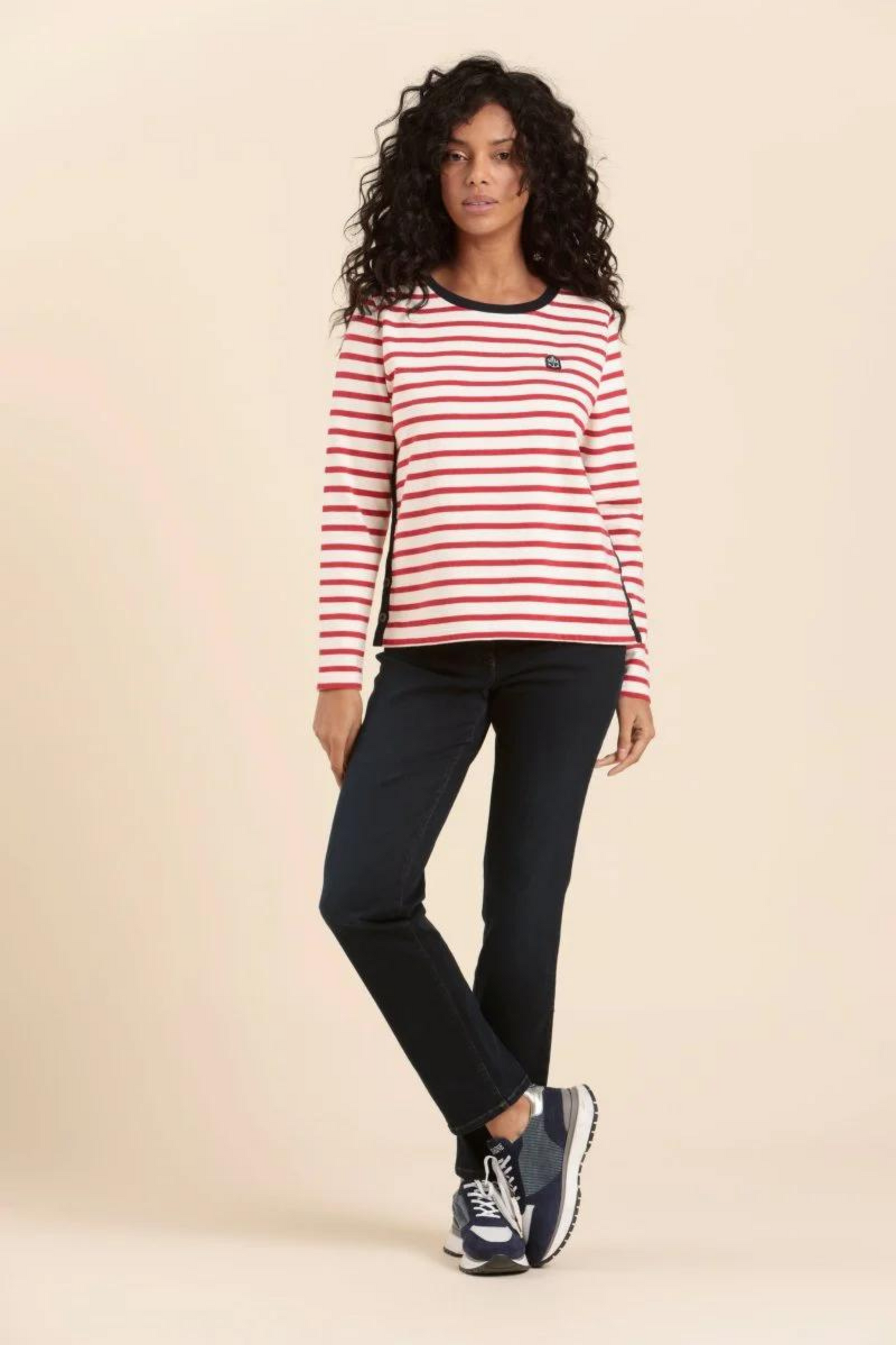 Mat De Misaine - Myra Stripe Calcaire Top