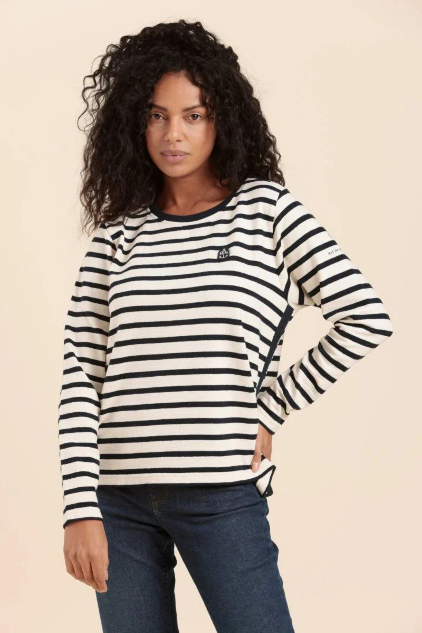 Mat De Misaine - Myra Stripe Navy Top