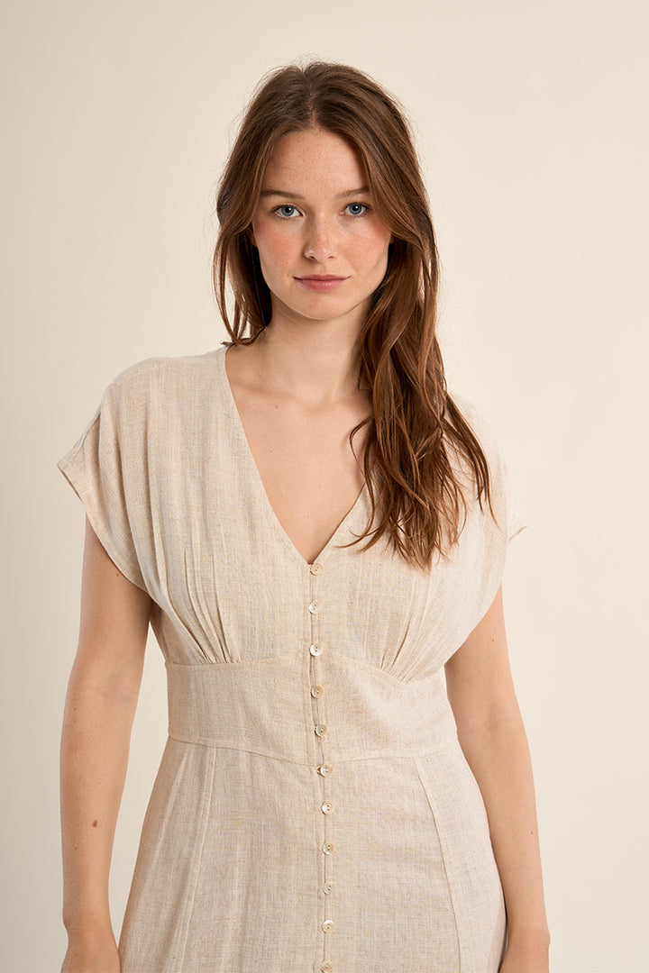 Molly Bracken - Beige Linen Dress