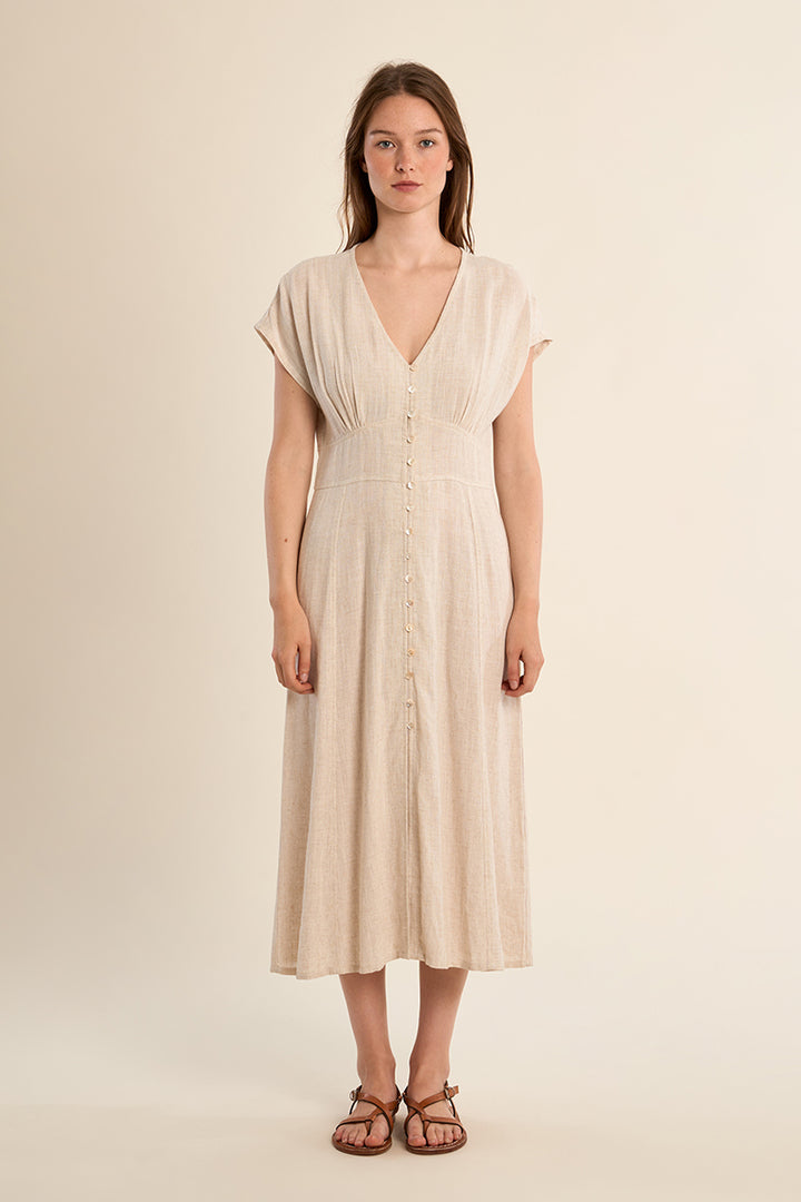 Molly Bracken - Beige Linen Dress
